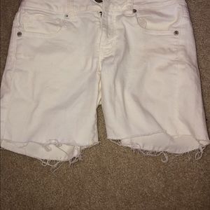 American Eagle white jean shorts